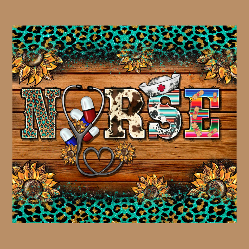 Western Nurse Glitter Leopard Sunflowers Vintage Hoodie by BarkalooDesign | Teevron