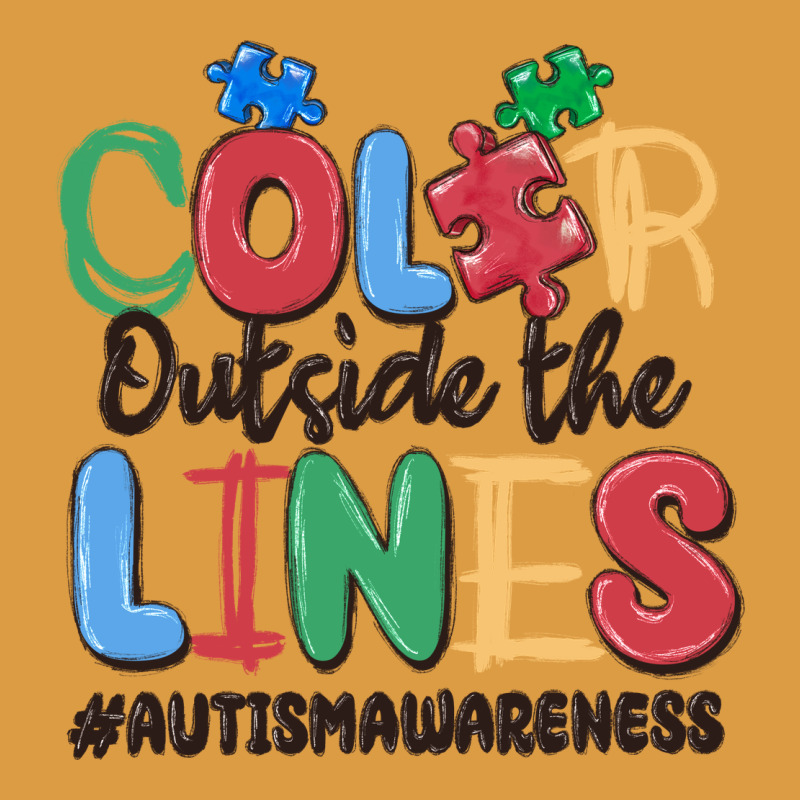 Color Outside The Lines Autism Awareness Urban Heavy Tee by MaliasSmallBusiness | Teevron