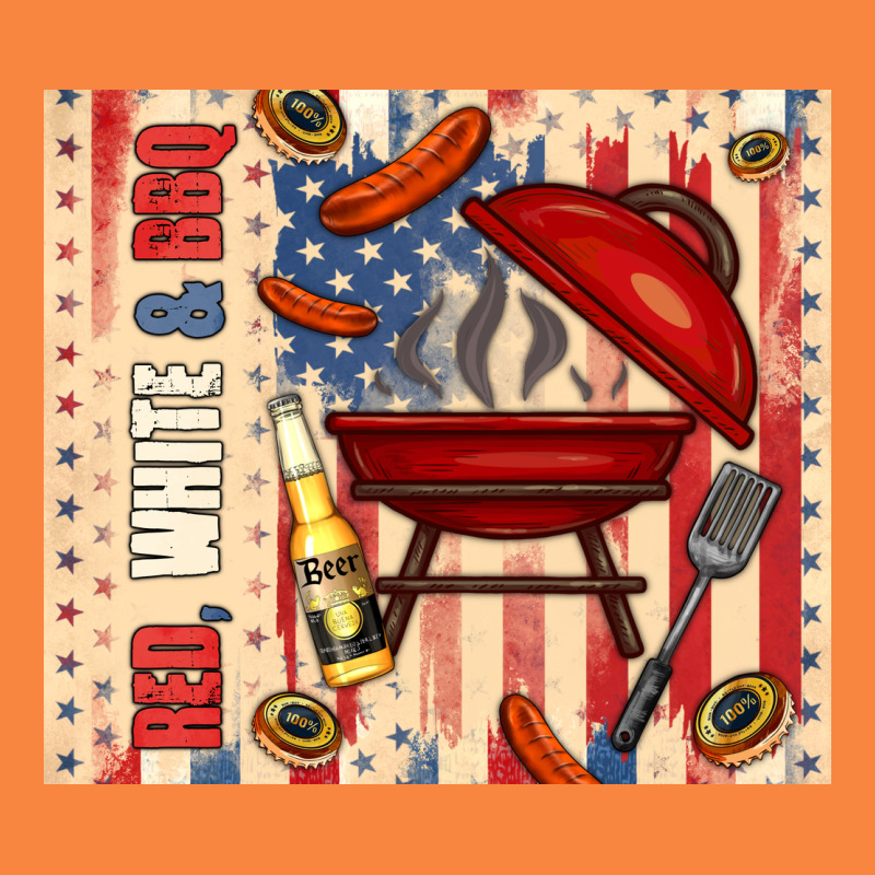 Red White And Bbq Usa Flag Premium Sweatshirt by TumblerDesignByShophia | Teevron