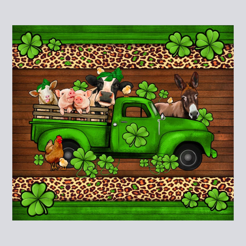 St Patricks Farm Animals Truck Zipper Hoodie by Jasminsmagicworld | Teevron