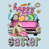 Bunny Happy Easter Truck Easter Day Ladies Tee | Teevron