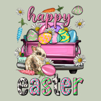Bunny Happy Easter Truck Easter Day Ladies Tee | Teevron