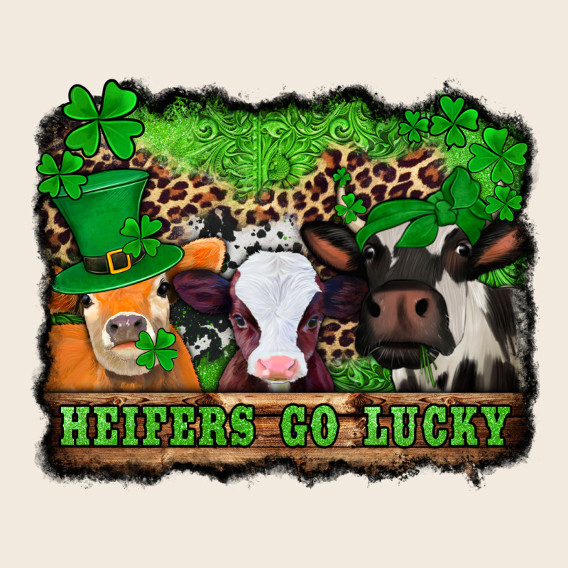 St Patricks Cows Heifers Go Lucky Zipper Hoodie by Jasminsmagicworld | Teevron
