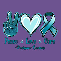 Peace Love Cure Ovarian Cancer Vintage Tee | Teevron