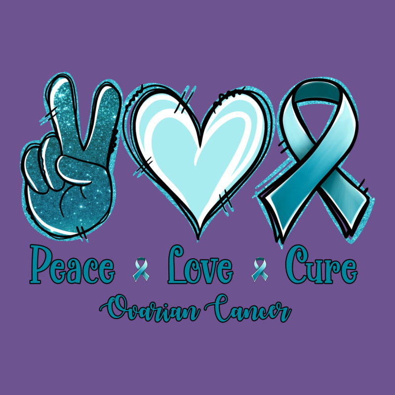 Peace Love Cure Ovarian Cancer Vintage Tee by Jasminsmagicworld | Teevron