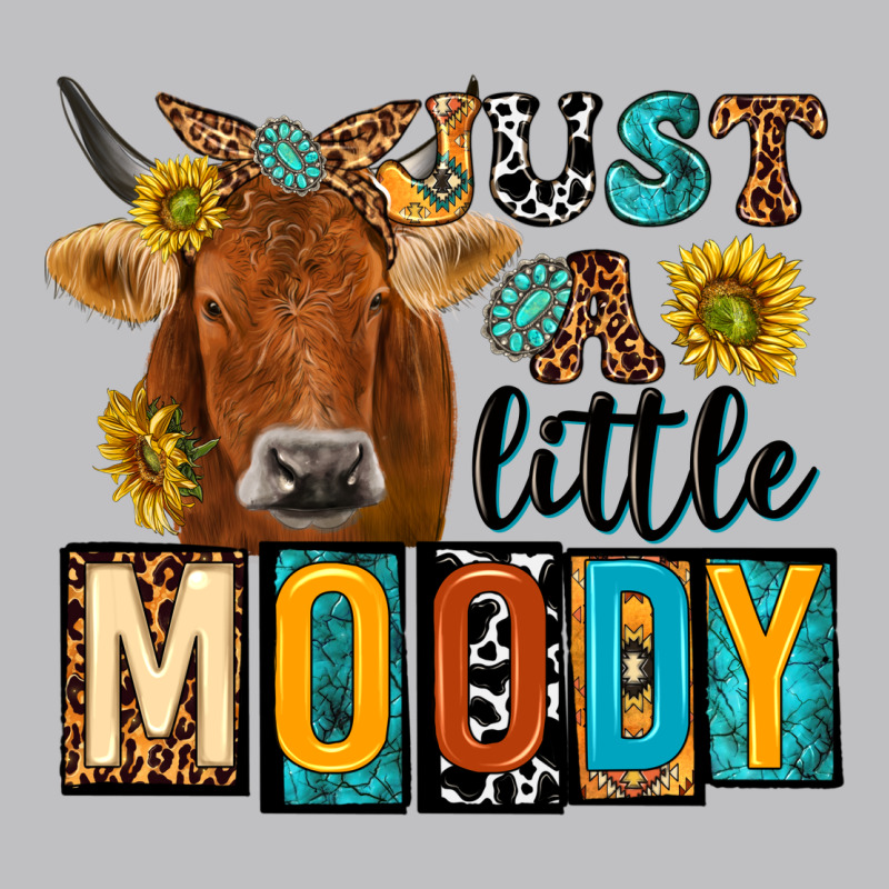 Just A Little Moody With Cow Long Sleeve Tee by NancyCooperArtShop | Teevron