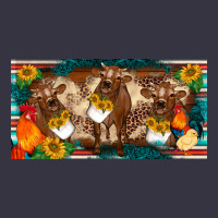 Western Cow Cockerel Chick  Serape Leopard Sunflowers License Plate Te Vintage Hoodie | Teevron