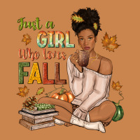 Just A Girl Who Loves Fall Afro Woman Heavyweight Hoodie | Teevron