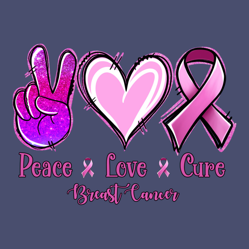 Peace Love Cure Breast Cancer Vintage Tee by Jasminsmagicworld | Teevron