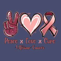 Peace Love Cure Uterine Cancer Vintage Tee | Teevron