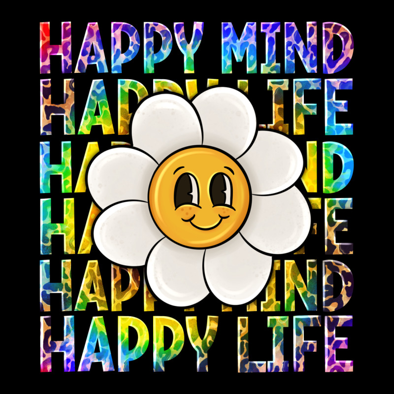 Happy Mind Happy Life Long Sleeve Tee by NancyCooperArtShop | Teevron