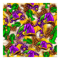 Mardi Gras jester had and crawfish with leopard pa | Teevron