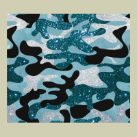 Blue Camouflage Glitter Heavy Core Tee | Teevron