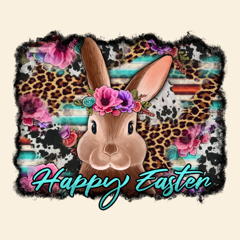 Happy Easter Bunny Western Background Vintage Hoodie by Jasminsmagicworld | Teevron