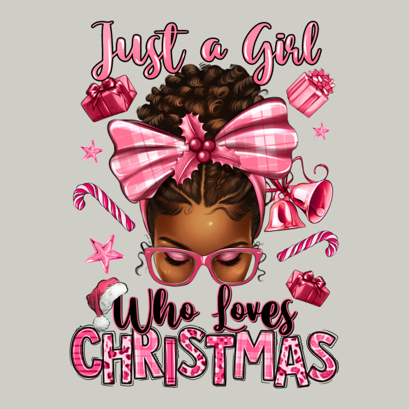 Just A Girl Who Loves Pink Christmas Afro Messy Bu Heavyweight Hoodie by texasbilliewilder | Teevron
