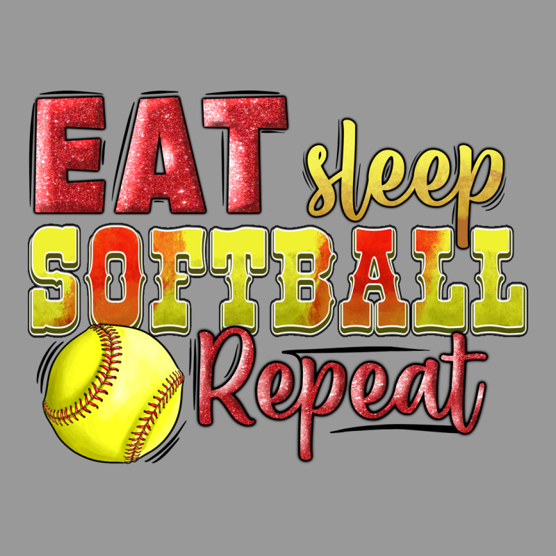 Eat Sleep Softball Repeat Vintage Hoodie by LillyAllenDesigns | Teevron