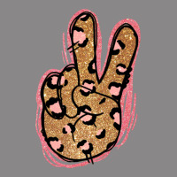 Gold Glitter Pink Leopard Peace Sign Vintage Tee | Teevron