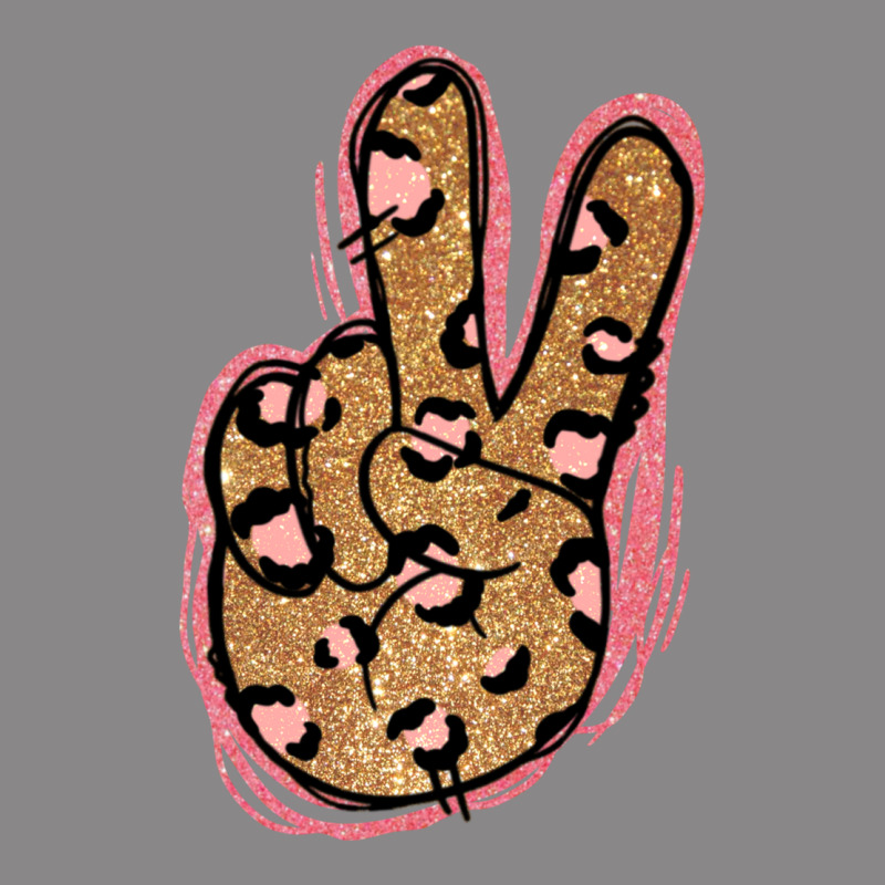 Gold Glitter Pink Leopard Peace Sign Vintage Tee by Jasminsmagicworld | Teevron