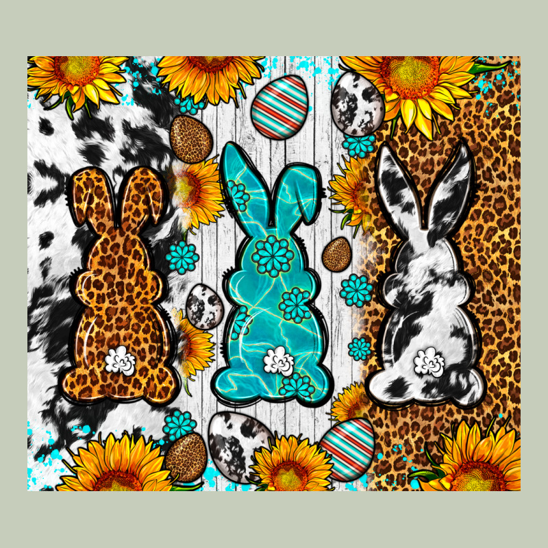 Easter Bunnies Leopard Cowhide Tumbler Easter Day Ladies Tee by Neo Western | Teevron
