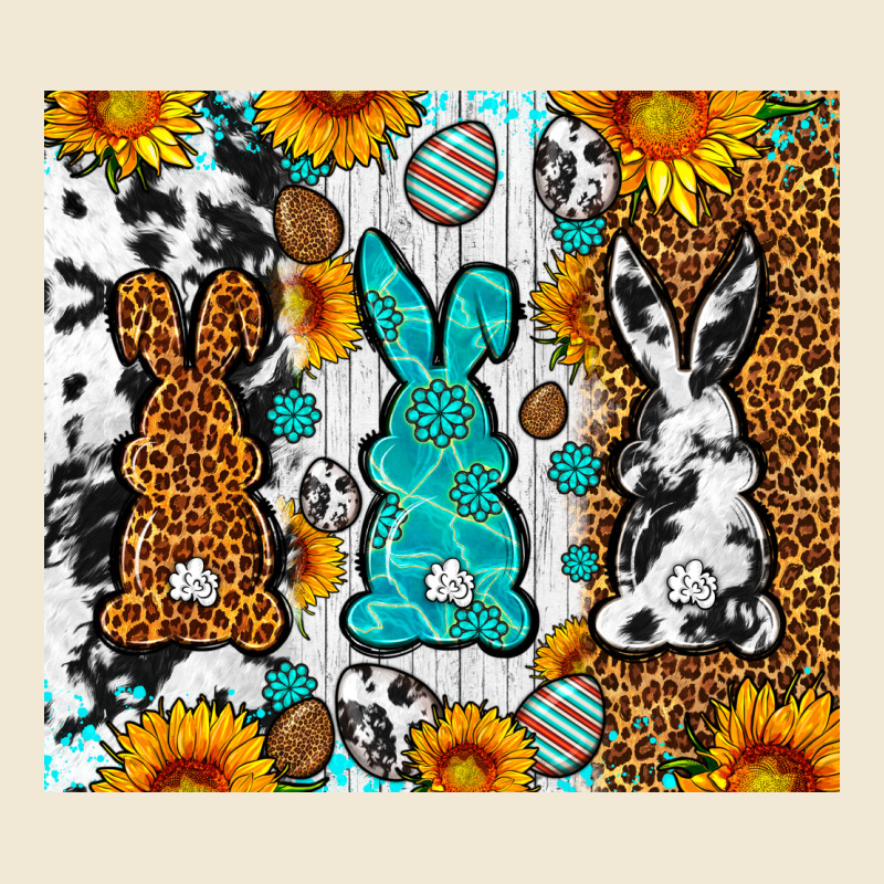 Easter Bunnies Leopard Cowhide Tumbler Easter Day Ladies Tee by Neo Western | Teevron