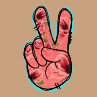 Pink Floral Glitter Peace Sign Vintage Tee | Teevron