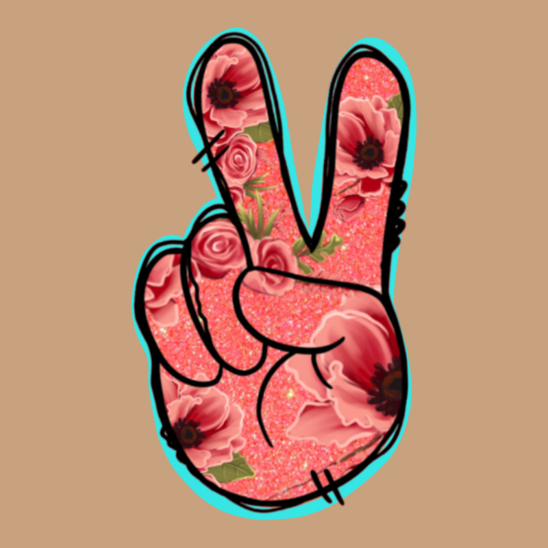 Pink Floral Glitter Peace Sign Vintage Tee by Jasminsmagicworld | Teevron