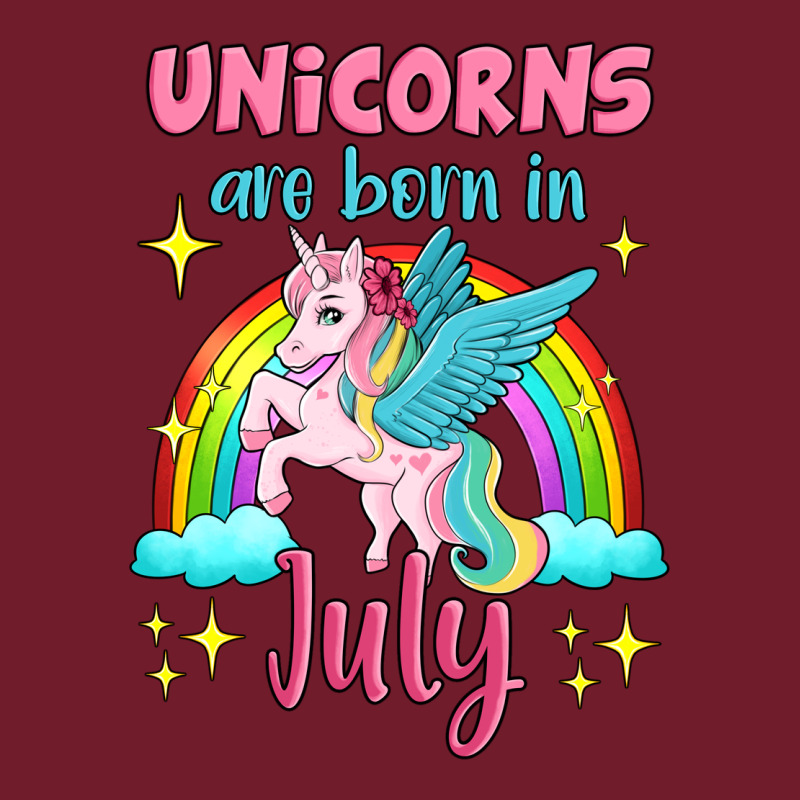Unicorns Are Born In July Zipper Hoodie by Jasminsmagicworld | Teevron