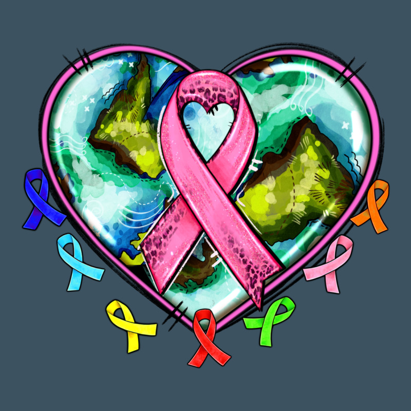 Heart Earth And Cancer Ribbon Urban Heavy Tee by AdoDesignShop | Teevron