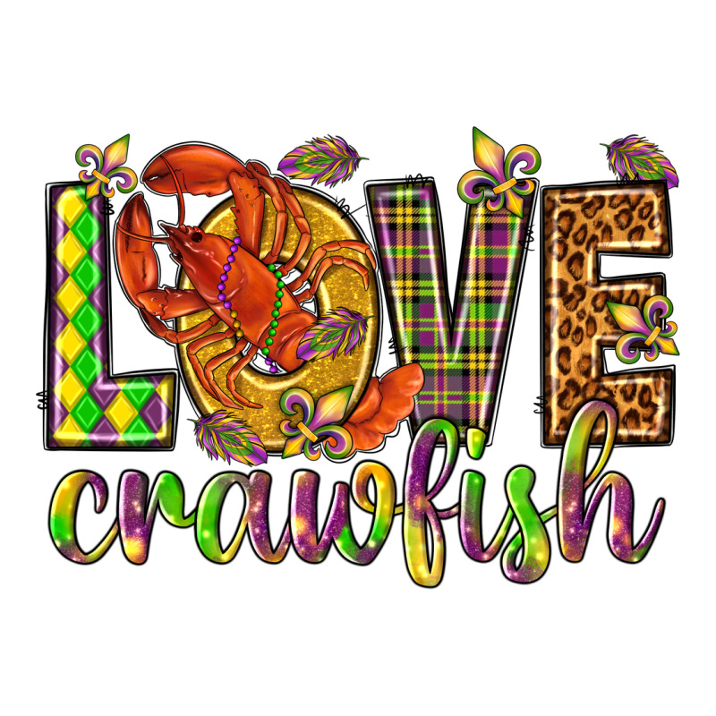 Mardi Gras Love Crawfish Premium Hoodie by HowdyJamesFarm | Teevron