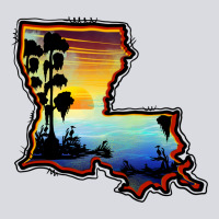 Louisiana  Sunset Map Zipper Hoodie | Teevron