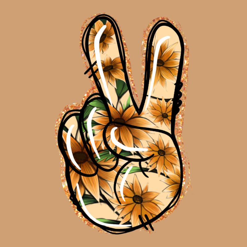 Floral Gold Peace Sign Vintage Tee by Jasminsmagicworld | Teevron