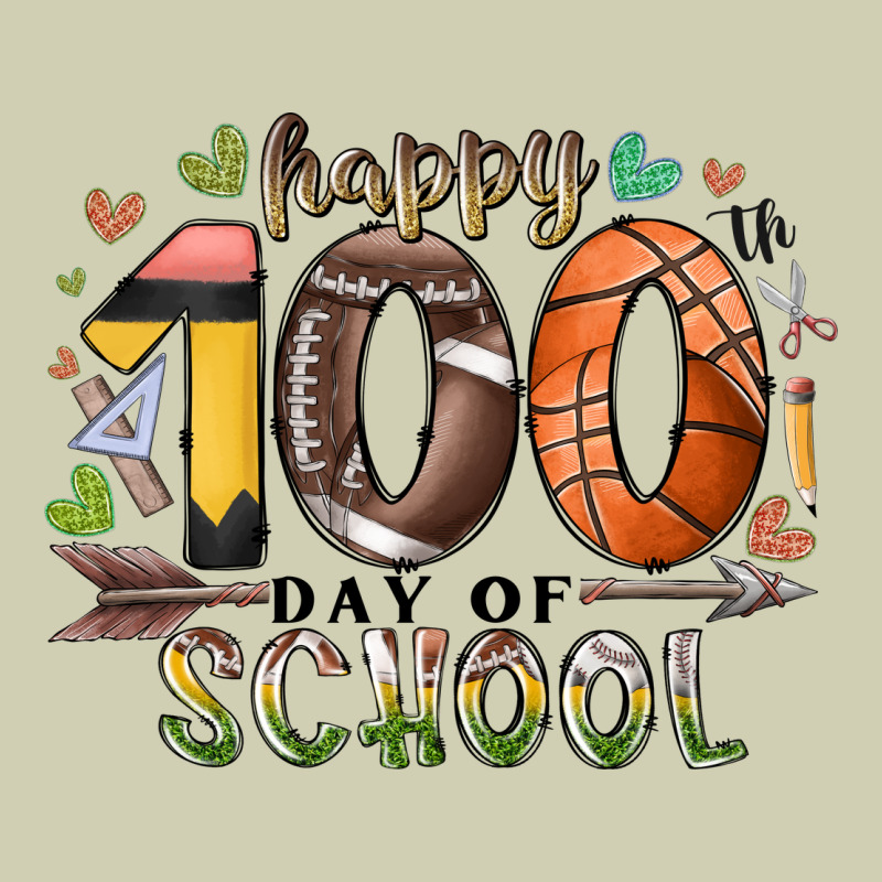 Happy 100 Americana Football Basketball Day Of Sch Heavy Core Tee by RacoonDesign | Teevron