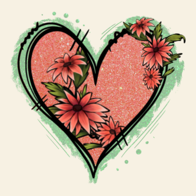 Pink Glitter Floral Heart Vintage Tee by Jasminsmagicworld | Teevron