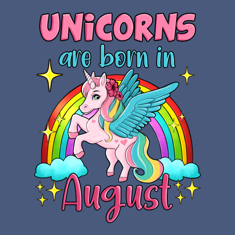 Unicorns Are Born In August Vintage Hoodie by Jasminsmagicworld | Teevron
