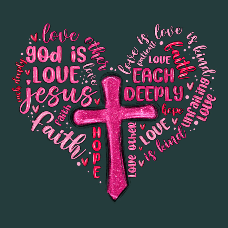 Jesus Is Love Heart Cross Valentines Day Classic Tee by MaliasSmallBusiness | Teevron