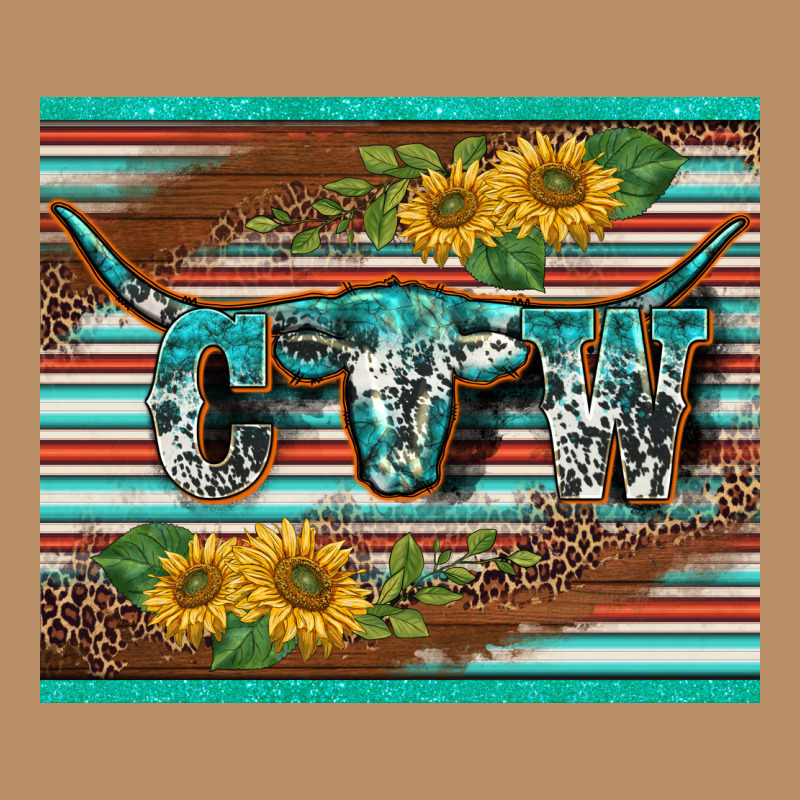 Western Cow Serape Leopard Sunflowers Mousepad Vintage Hoodie by BarkalooDesign | Teevron