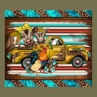 Western Truck Farm Animals Serape Leopard Turquoise's Vintage Hoodie | Teevron