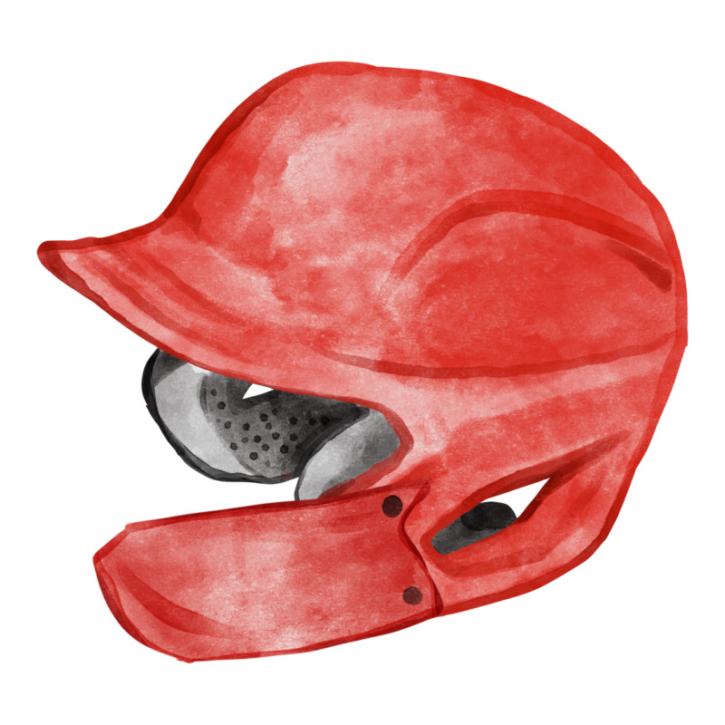 Red Baseball Batting Helmet Fa Element Ladies Tee by FaDigitalArtStudio | Teevron