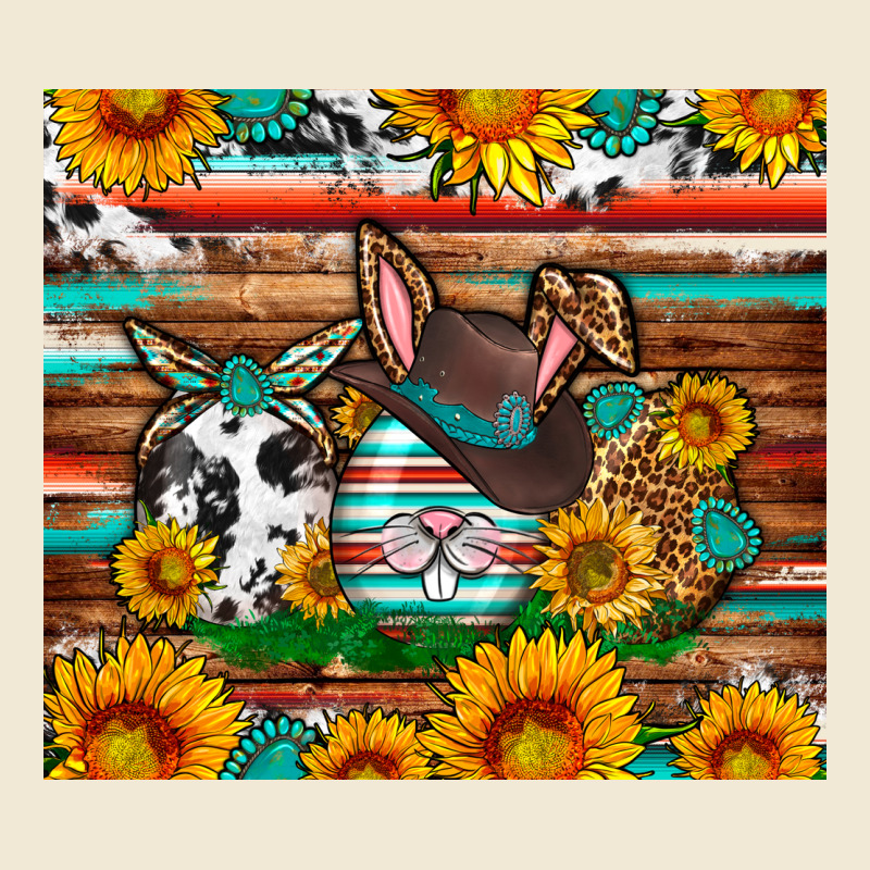 Easter Eggs Sunflower Gemstone Tumbler Easter Day Ladies Tee by Neo Western | Teevron