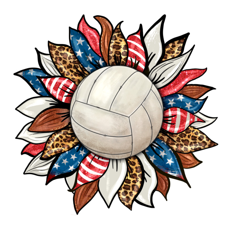 Volleyball Sunflower Ladies Tee by HRA Design Shop | Teevron