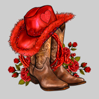 Valentines Day Cowboy Boots Red  And Roses Premium Tee | Teevron