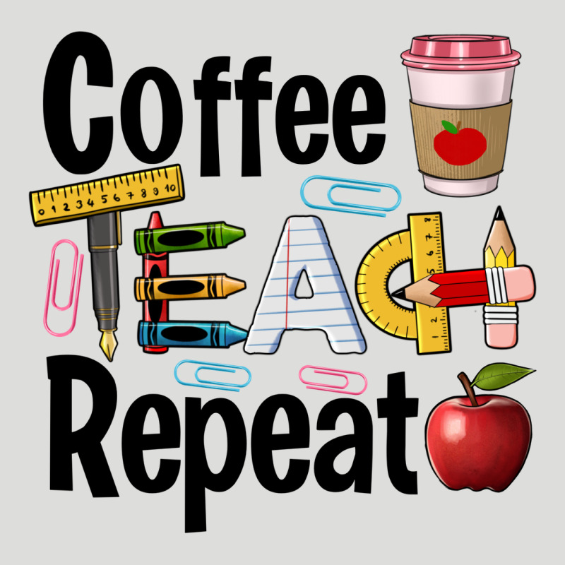 Coffee Teach Repeat Zipper Hoodie by BarkalooDesign | Teevron