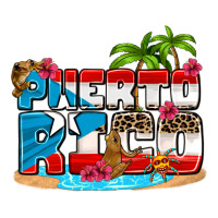 puerto rico and flowers with frog | Teevron