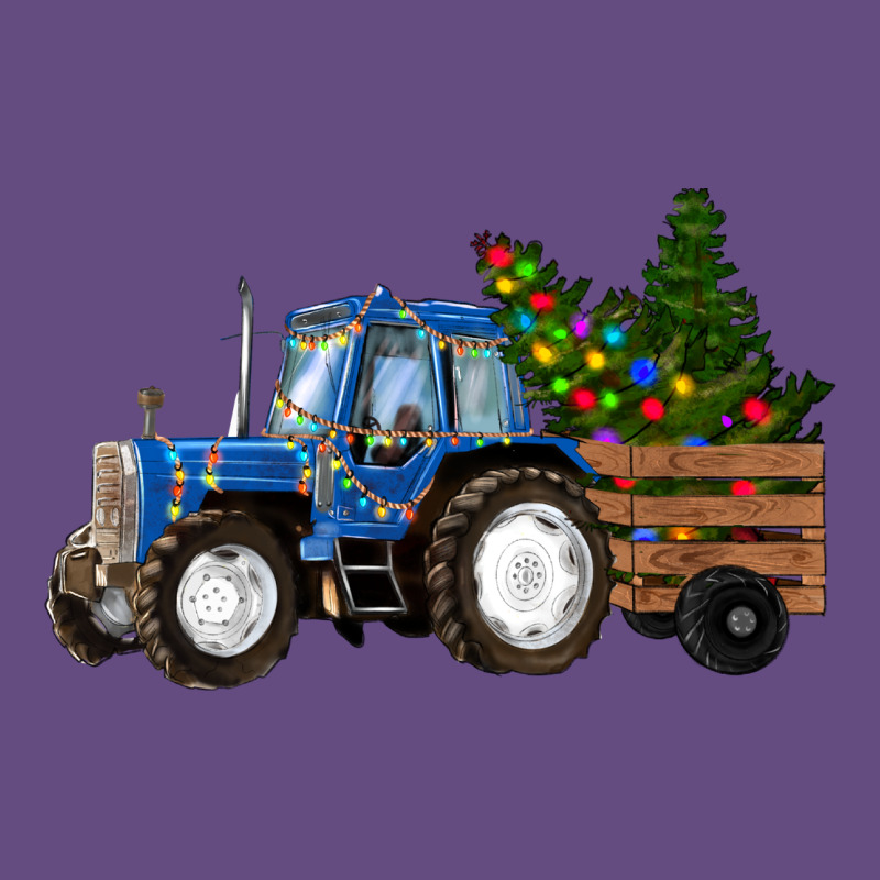 Blue Christmas Tractor Vintage Hoodie by RanaPortraitStore | Teevron