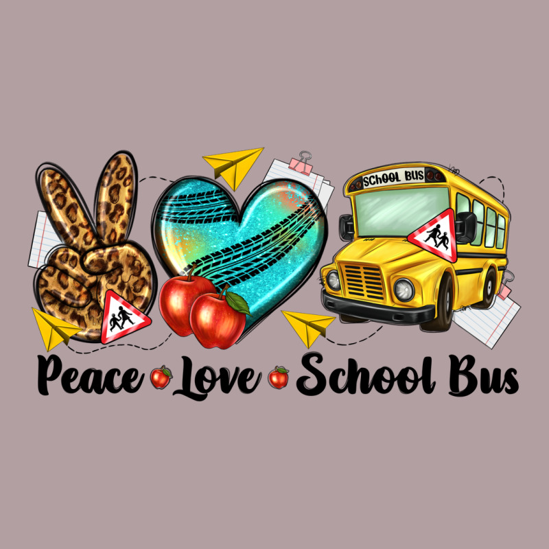 Peace Love School Bus Vintage Hoodie by NancyCooperArtShop | Teevron