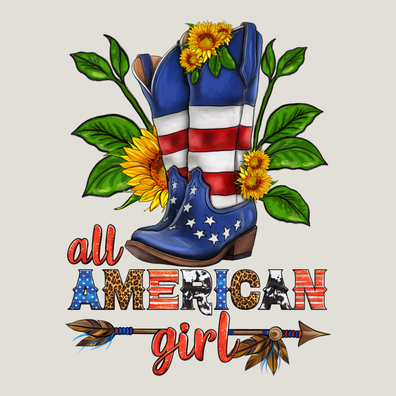 All American Girl Cowboy Boot With Sunflower Heavy Core Tee by HRA Design Shop | Teevron