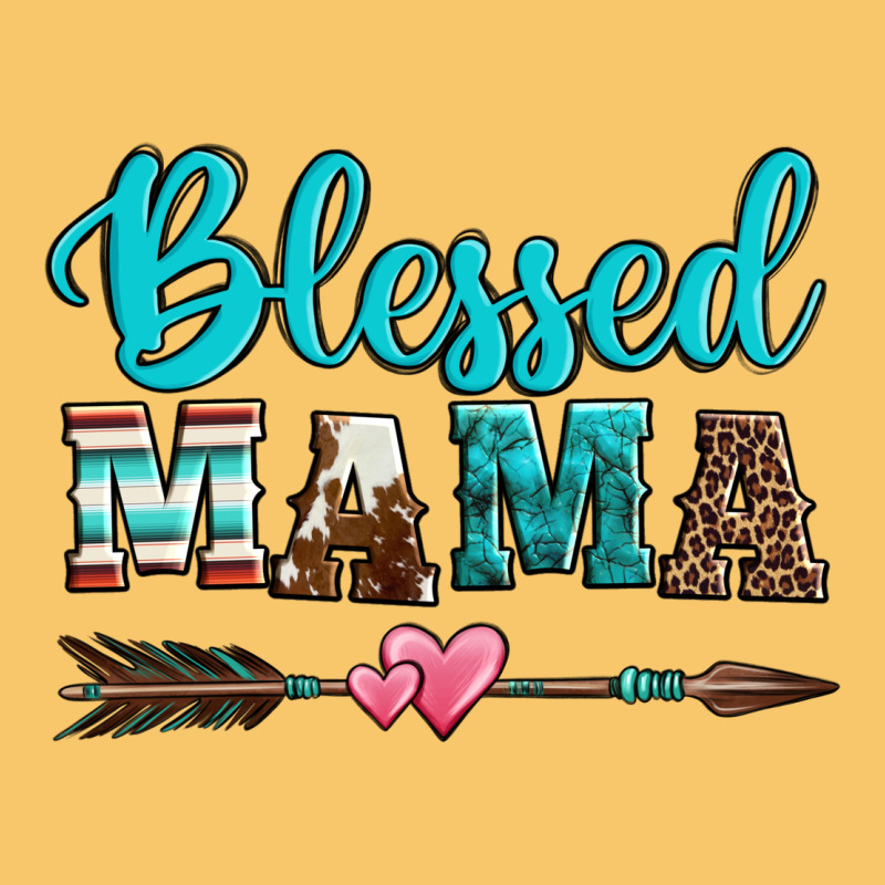 Blessed Mama Serape Cowhide Turquoise Vintage Hoodie by Jasminsmagicworld | Teevron