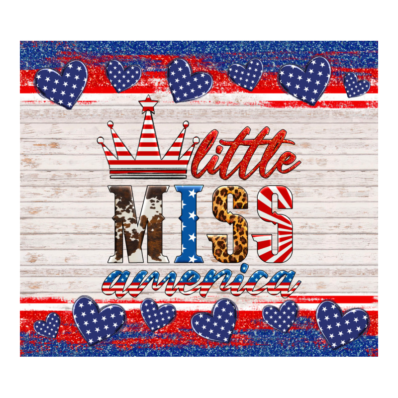 4th Of July Little Miss America Premium Tee by HRA Design Shop | Teevron