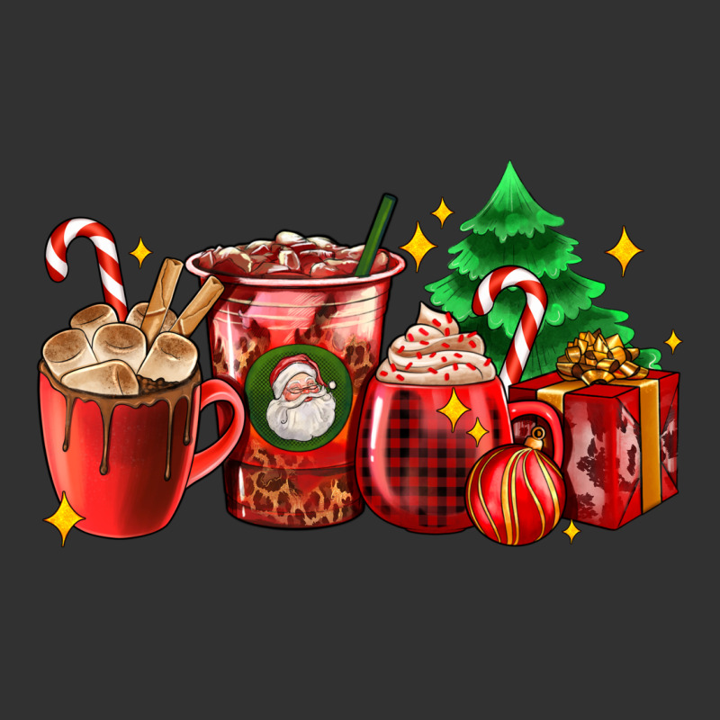 Christmas Coffee Cups With Gift And Christmas Tree Urban Heavy Tee by AdoDesignShop | Teevron