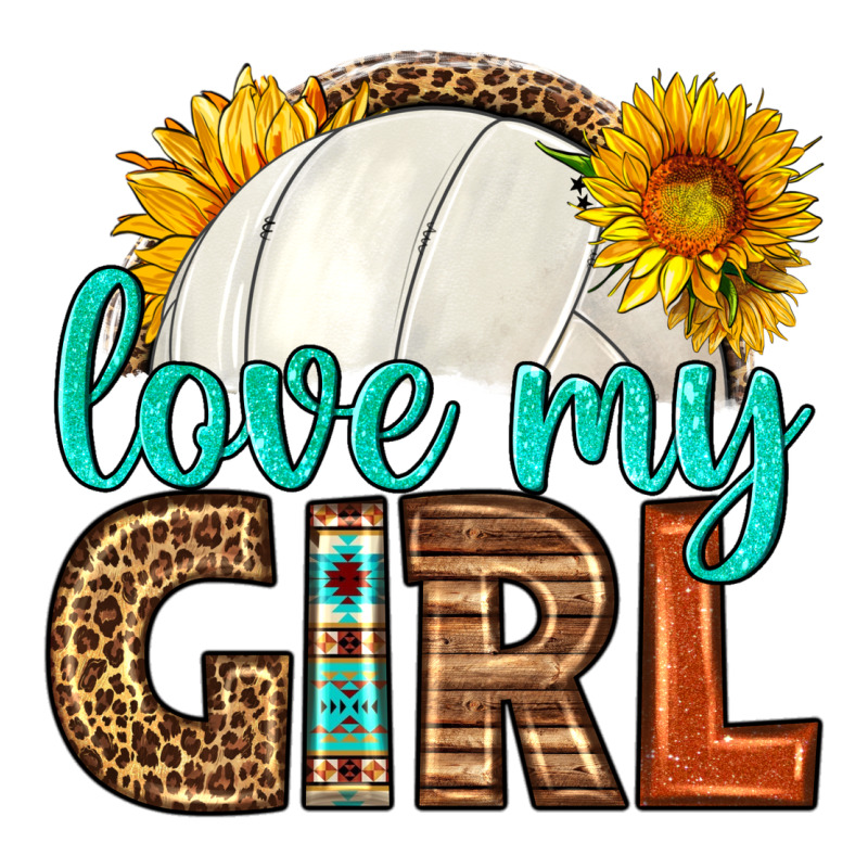 Love My Girl Volleyball Ladies Tee by HRA Design Shop | Teevron